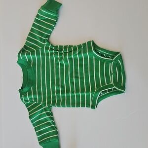 Two Carter's Gray Striped Baby Onesie